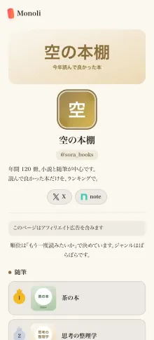 本の作者ページの見本